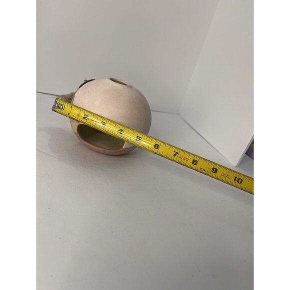 Ceramica Aljesa Tea Light Holder Mexican Art Feather Beading Gold Inlay Pottery - Picture 6 of 7